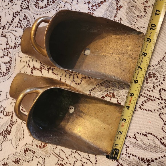 Brass Stirrups, Conquistador, Peruvian, South American, Vintage Equestrian Decor - Picture 6 of 7